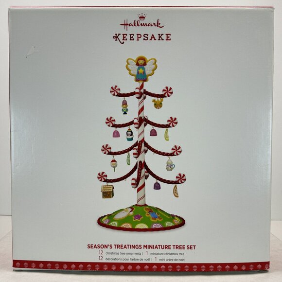 Hallmark 2017 Seasons Treatings Miniature ChristmasTree Set 12 Candy Ornaments - Picture 2 of 16
